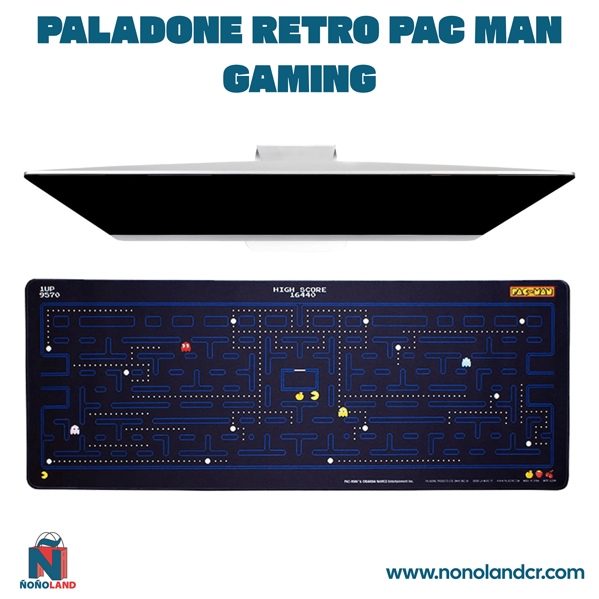 Retro Pac Man Gaming Mouse Pad - Largo - ÑoñolandCR