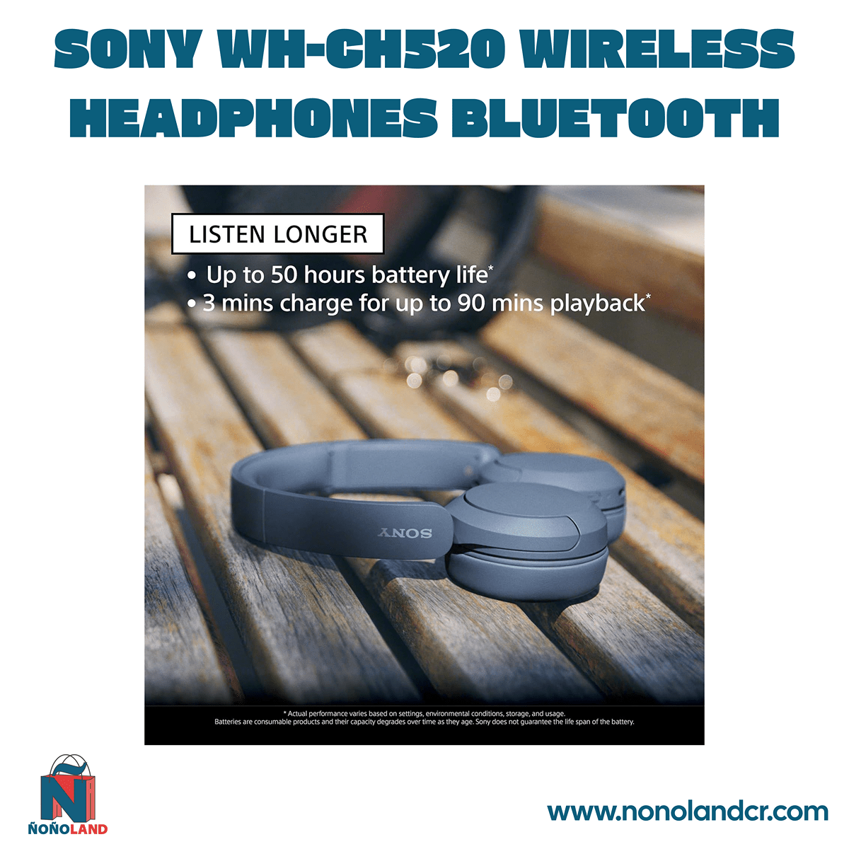 Sony WH - CH520 Wireless Headphones Bluetooth - ÑoñolandCR