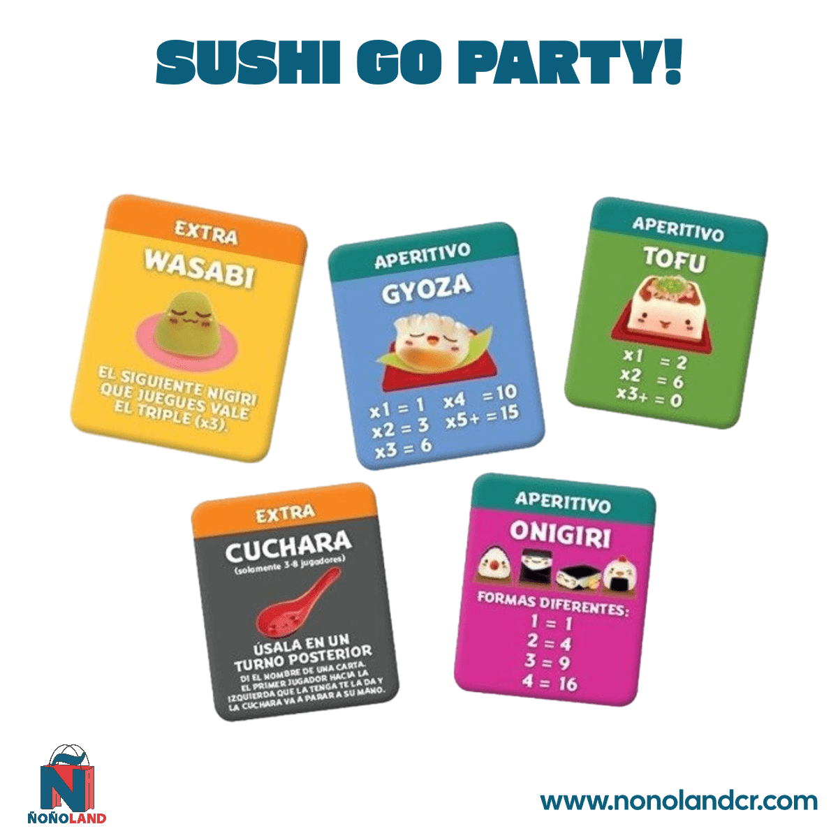 Sushi Go Party! (Idioma: Inglés y Español) - ÑoñolandCR