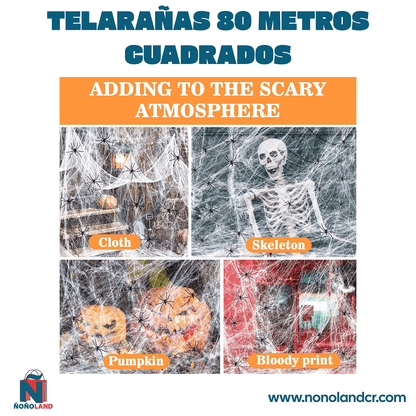 Telarañas 80 metros cuadrados - Decoraciones para Halloween - ÑoñolandCR