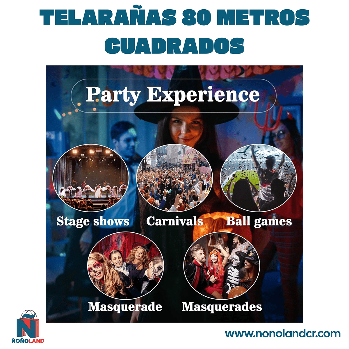 Telarañas 80 metros cuadrados - Decoraciones para Halloween - ÑoñolandCR