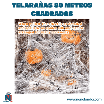 Telarañas 80 metros cuadrados - Decoraciones para Halloween - ÑoñolandCR
