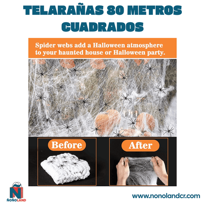 Telarañas 80 metros cuadrados - Decoraciones para Halloween - ÑoñolandCR
