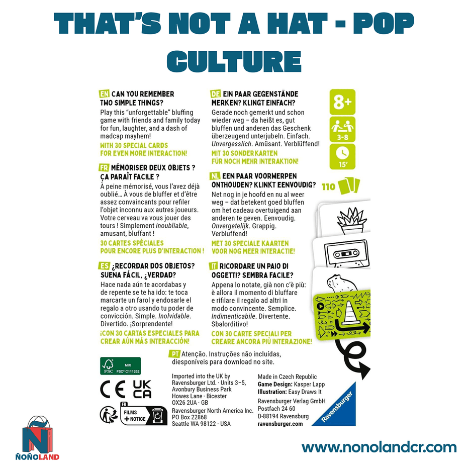 That’s Not A Hat - Pop Culture (Idioma: Multilingüe) - ÑoñolandCR