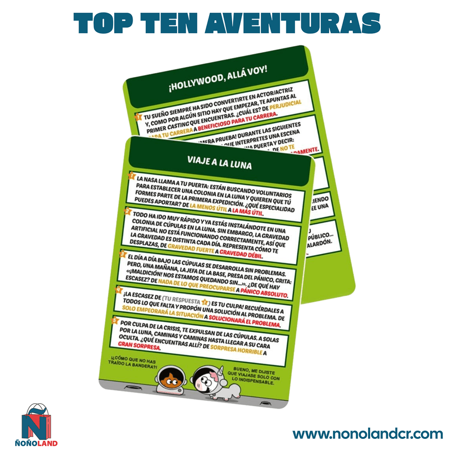 Top Ten Aventuras (Idioma: Español) - ÑoñolandCR