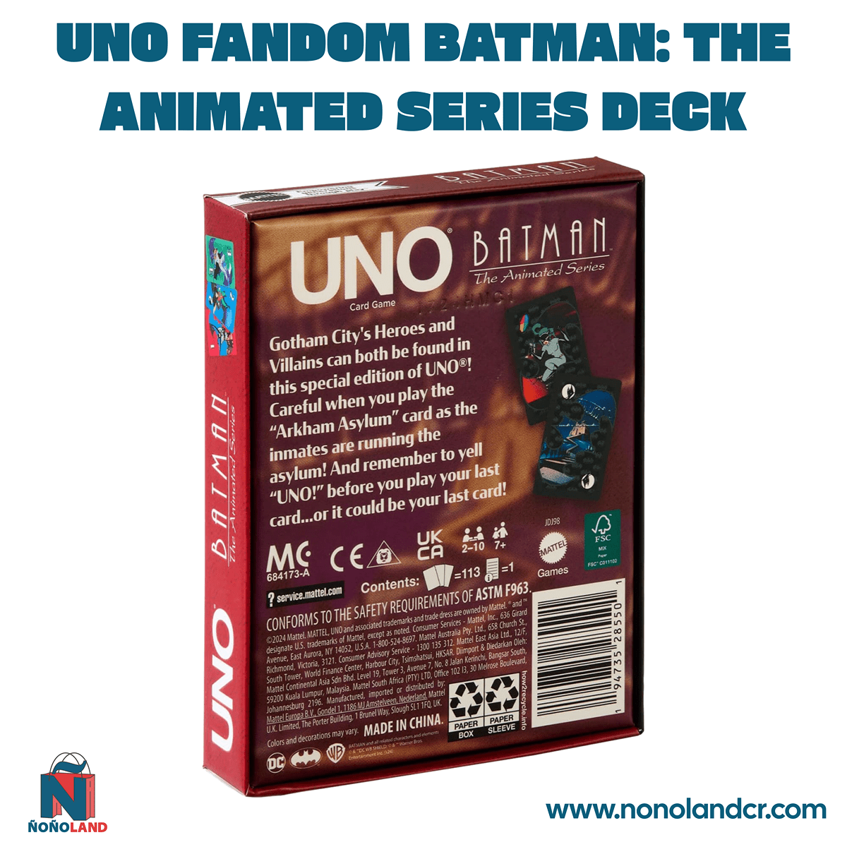 UNO Fandom Batman: The Animated Series Deck (Idioma: Inglés) - ÑoñolandCR