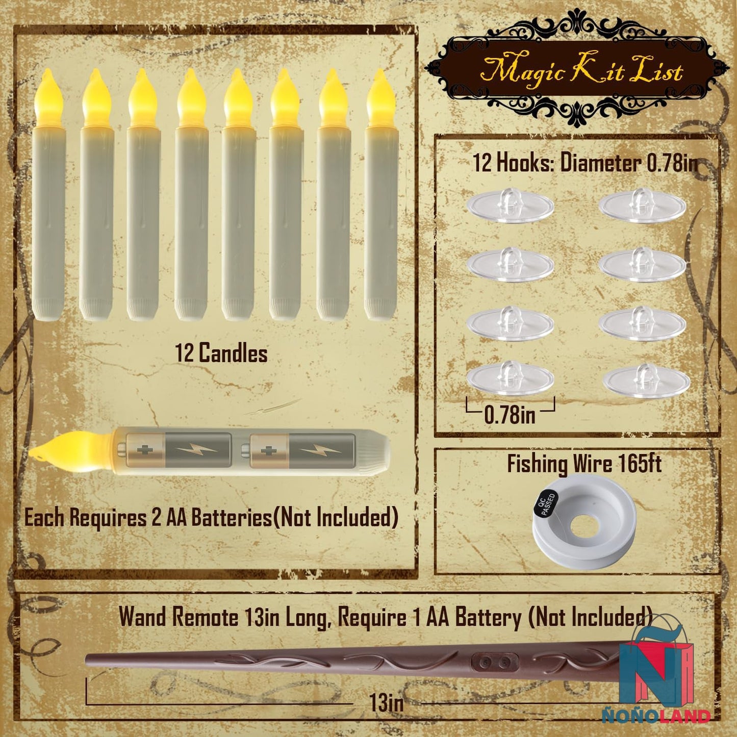 Velas flotantes con control remoto, 12 piezas - ÑoñolandCR