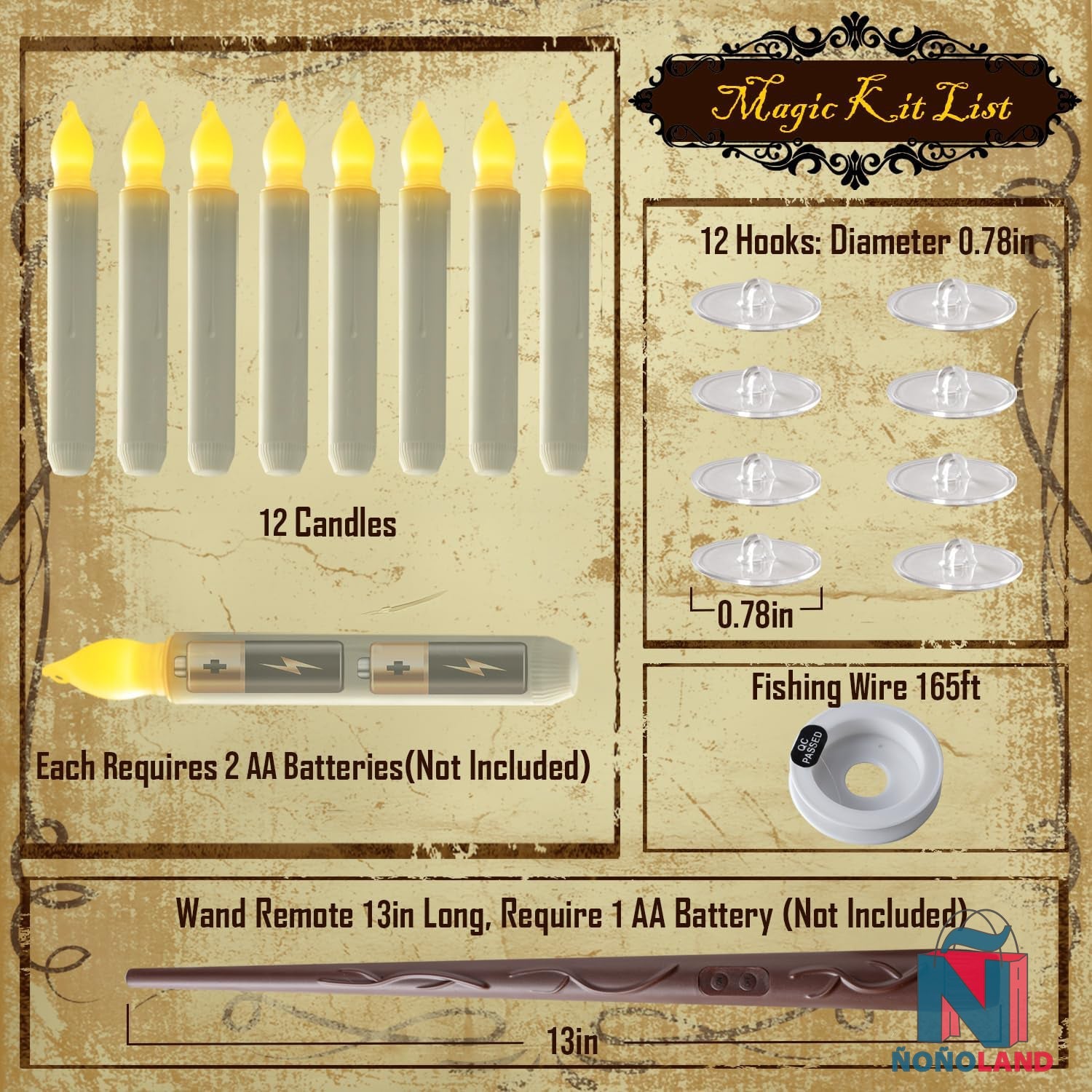 Velas flotantes con control remoto, 12 piezas - ÑoñolandCR